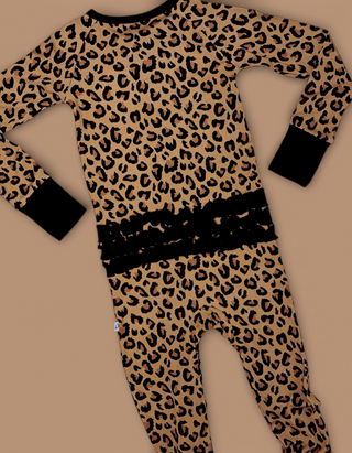 LEOPARD DREAM RUFFLE ROMPER