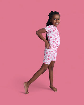 BOW CHECKERED CHARM DREAM SHORT SET