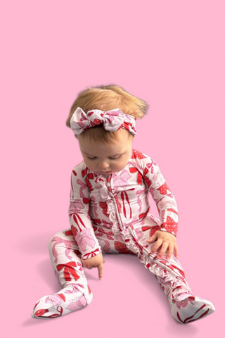 BE MINE BOWS DREAM RUFFLE ROMPER