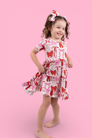 BE MINE BOWS DREAM RUFFLE DRESS