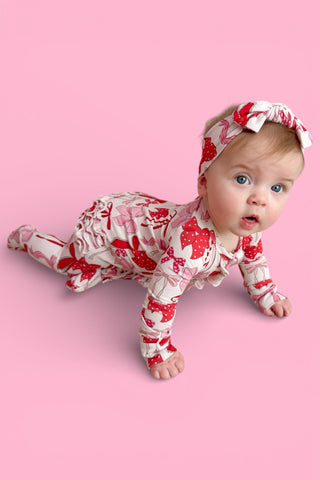 BE MINE BOWS DREAM RUFFLE ROMPER