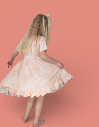 ORANGE CREAMSICLE DREAM RUFFLE DRESS