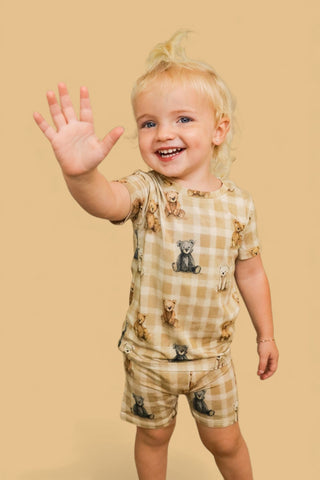 TEDDY CHECK DREAM SHORT SET