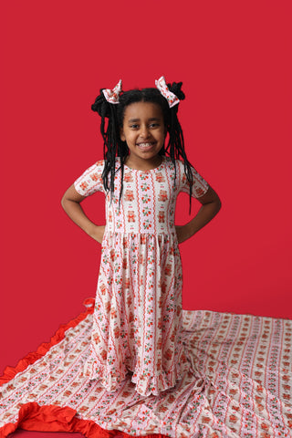 BERRY BEAR BLISS DREAM RUFFLE DRESS