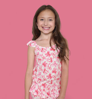 BOW CHECKERED CHARM DREAM RUFFLE SHORTS