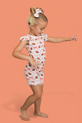 GAME DAY GLAM DREAM RUFFLE SHORT SET