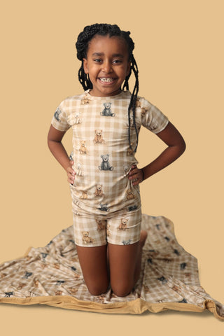 TEDDY CHECK DREAM SHORT SET