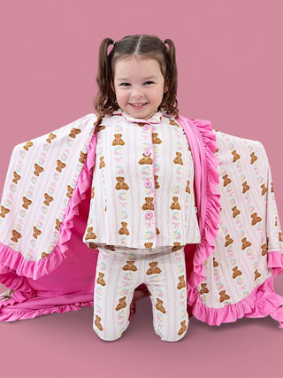 BEAR-Y BLOSSOMS DREAM RUFFLE BLANKET