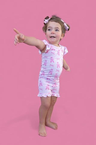 BALLET BOW BLISS DREAM RUFFLE SHORT SET