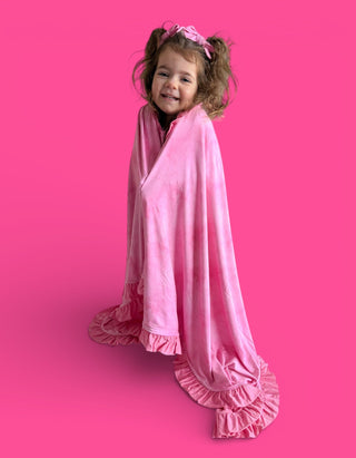 PINK DAYDREAM DREAM RUFFLE BLANKET