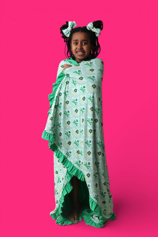 CLOVER & COINS DREAM RUFFLE BLANKET