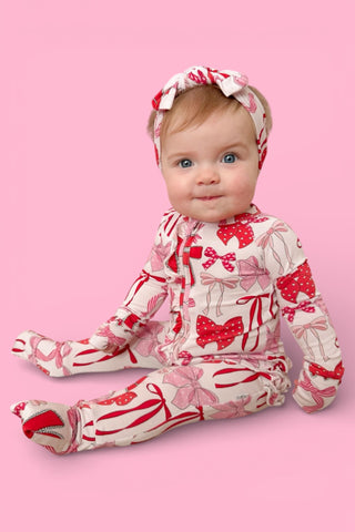 BE MINE BOWS DREAM RUFFLE ROMPER