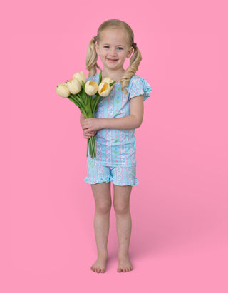 WHIMSY TULIP DREAM RUFFLE SHORT SET